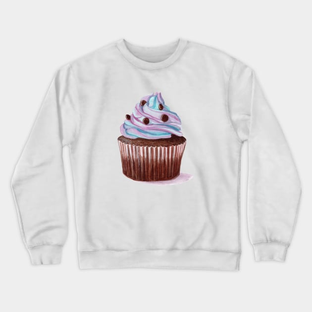 Chocolate cupcake Crewneck Sweatshirt by DreamLoudArt